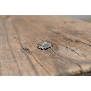 Blue Montana Sapphire Ring: Handmade Sterling Silver Solitaire